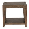 Troy Reclaimed Oak End Table in Suede Brown 24"