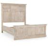 Adelaide Queen Mango Wood Platform Bed in White Wash
