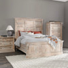Adelaide Queen Mango Wood Platform Bed in White Wash