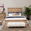 Adelaide Queen Mango Wood Platform Bed in White Wash