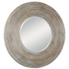 Uttermost Vortex White Washed Round Mirror