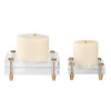 Uttermost Claire Crystal Block Candleholders, S/2