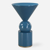 Uttermost Trig Blue Accent Table