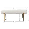 Uttermost Olivier White Bench