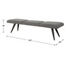 Uttermost Bowtie Charcoal Fabric Bench