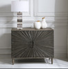 Uttermost Shield Gray Oak 2 Door Cabinet