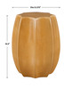 Uttermost Sunrise Amber Gloss Scalloped Garden Stool