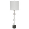 Uttermost Inverse White Marble Table Lamp