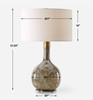 Uttermost Rhine Brown Glass Table Lamp