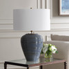 Uttermost Moher Glossy Blue Table Lamp