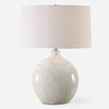 Uttermost Dribble White Glaze Table Lamp