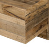 Angora Reclaimed Wood Block Rustic Coffee Table 68"