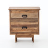 Baxter Angora Reclaimed Wood 2 Drawer Nightstand