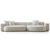 Bleecker  Off White Boucle Upholstered Contemporary Sofa 131"
