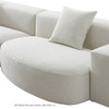 Bleecker  Off White Boucle Upholstered Contemporary Sofa 131"