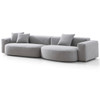 Bleecker Grey Boucle Upholstered Contemporary Sofa 131"