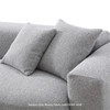 Bleecker Grey Boucle Upholstered Contemporary Sofa 131"