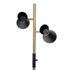 Axis Brassed Gold Floor Lamp with 4-Way Switch Double Spots with Metal Base