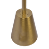 Lumina Brassed Gold Floor Lamp with Rotary Switch Triple Spots Metal Cone Base