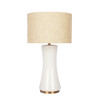 Cascade Glass Lamp Golden Base Off White Glass Table Lamp