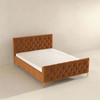 Bailey Cognac Velvet King Bed Bailey Cognac Velvet King Bed