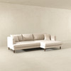 Blake L-Shaped Sectional Sofa Right Facing - Cream Velvet