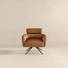 Camila  Tan Leather Lounge Chair