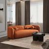 Donna Japandi Style Boucle Sofa - Orange