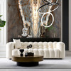 Eden Modern Tufted Chesterfield Boucle Fabric Sofa - Cream