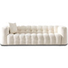 Eden Modern Tufted Chesterfield Boucle Fabric Sofa - Cream