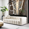 Eden Modern Tufted Chesterfield Boucle Fabric Sofa - Cream