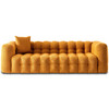 Eden Modern Tufted Chesterfield Boucle Fabric Sofa - Orange