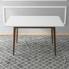 Mary Modern Style Solid Wood Rectangular Dining Kitchen Table 47" - White