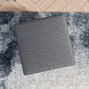 Amber  Square Upholstered Ottoman (Seaside Grey)