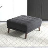 Addison Square Upholstered Ottoman - Dark Grey