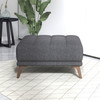 Addison Square Upholstered Ottoman - Dark Grey