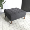 Addison Square Upholstered Ottoman - Dark Grey