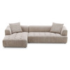 Kaynes  Boucle Sectional Sofa - Mocha