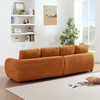 Paton  114.5'' Boucle Fabric Sofa - Orange