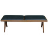 Keira Black Vegan Leather Bench