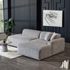 Mar Sectional Grey Corduroy Sofa (Right Facing) Mar Sectional Grey Corduroy Sofa (Right Facing)