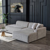 Mar Sectional Grey Corduroy Sofa (Right Facing) Mar Sectional Grey Corduroy Sofa (Right Facing)