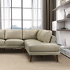 Benson Beige Leather Sectional Sofa Right Facing Chaise Benson Beige Leather Sectional Sofa Right Facing Chaise