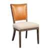 Austin Leather & Linen Hide Back Side Chair