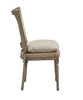 Bergere Linen & Burlap Flare Back Dining Side Chair