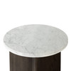 Toli End Table 25" - Italian White Marble - ZFH-228128-010