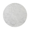 Toli End Table 25" - Italian White Marble - ZFH-228128-010