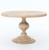 Rustic 48" Round Pedestal Dining Table