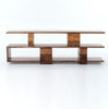 Bina Geometric Ginger Reclaimed Wood Console Table