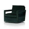Olson Swivel Chair 30" - Emerald Worn Velvet